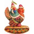 Gloriousgifts General Holiday Santa On Turkey Ornament 4 in. GL299493